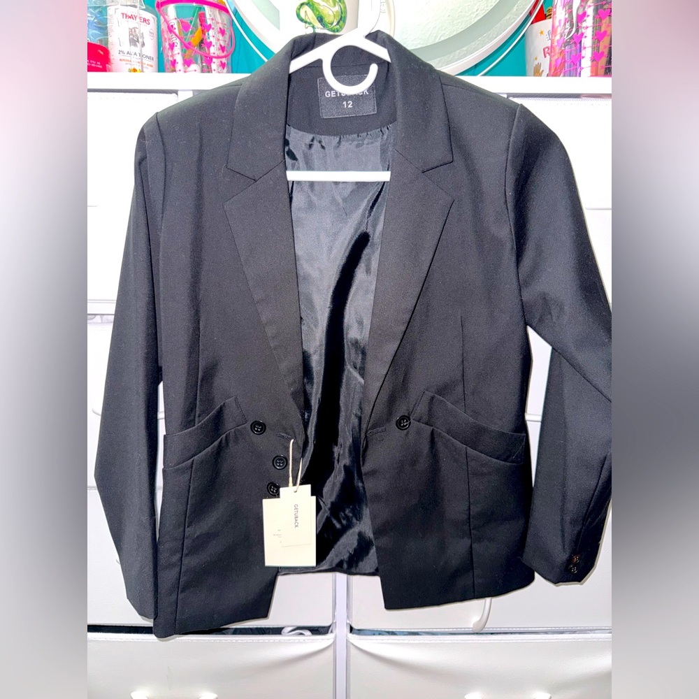 Boys Fashion Blazers Casual Jackets black size 12